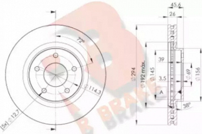 R BRAKE 78rbd24644 -  Тормозной диск